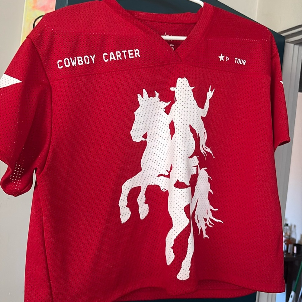 Red Cowboy Carter jersey size small